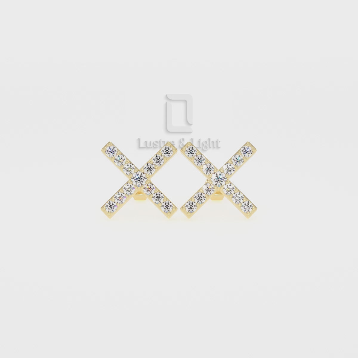 Natural Blue Sapphire X Stud Earrings for Women