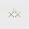 Natural Blue Sapphire X Stud Earrings for Women