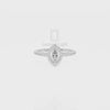 Moissanite Solitaire Halo Engagement Rings for Women