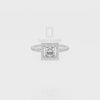 Moissanite Solitaire Halo Engagement Rings for Women