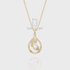 Natural Black Onyx Mom To Be Pendant Necklace with 18" Chain