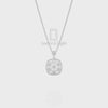 Natural Black Onyx Designer Pendant Necklace with Moissanite (18" Chain)