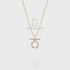 Moissanite Taurus Zodiac Sign Pendant Necklace with 18" Chain