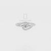 Natural London Blue Topaz Infinity Solitaire Rings for Women with Moissanite