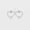 Natural Citrine Heart Star Stud Earrings for Women