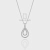 Natural Black Onyx Teardrop Pendant Necklace with 18" Chain