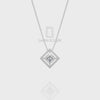 Moissanite Solitaire Halo Pendant Necklace with 18" Chain