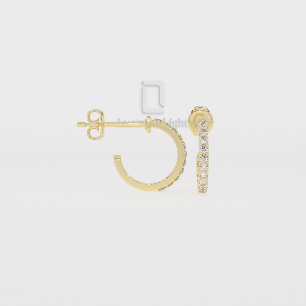 Natural Black Onyx Hoop Earrings for Women