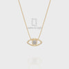 Natural Black Onyx Evil Eye Pendant Necklace with 18" Chain