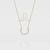Natural Ruby Horse Shoe Pendant Necklace with 18" Chain