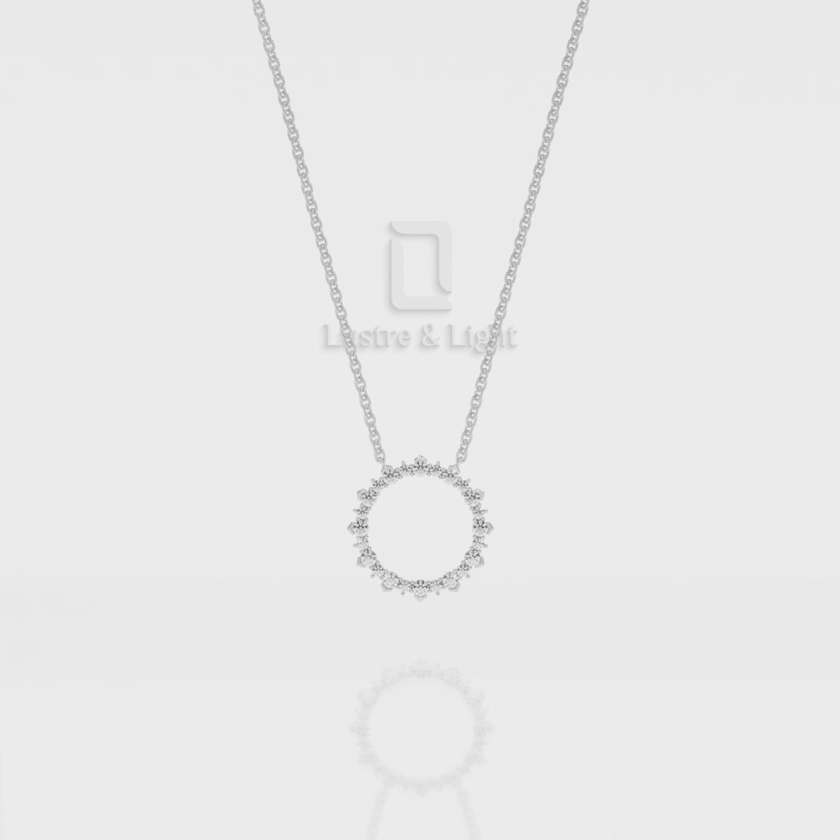 Natural Ruby Sun Pendant Necklace with Moissanite (18" Chain)