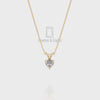 Moissanite V-Bale Solitaire Pendant Necklace with 18" Chain