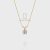 Moissanite V-Bale Solitaire Pendant Necklace with 18" Chain