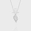 Natural Black Onyx Flame Pendant Necklace with 18" Chain