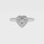 lab-grown moissanite heart halo solitaire engagement ring