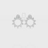 Natural Ruby Sun Stud Earrings for Women
