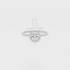 Natural Aquamarine Solitaire Halo Engagement Rings for Women