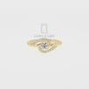Natural Citrine Infinity Solitaire Rings for Women with Moissanite