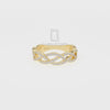 Natural Pink Tourmaline Twisted Braided Wedding Band Rings for Women