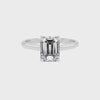 natural swiss blue topaz emerald cut solitaire engagement ring