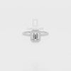 Moissanite Solitaire Halo Engagement Rings for Women