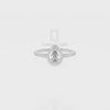 Natural London Blue Topaz Solitaire Halo Engagement Rings for Women with Moissanite