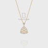 Natural Black Onyx Designer Pendant Necklace with Moissanite (18" Chain)