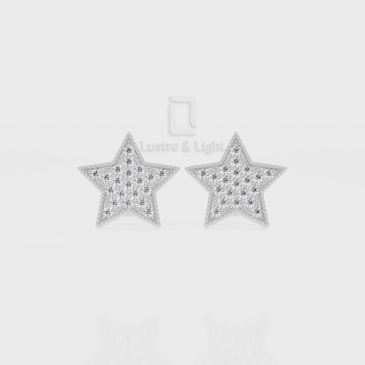 Natural Citrine Star Stud Earrings for Women