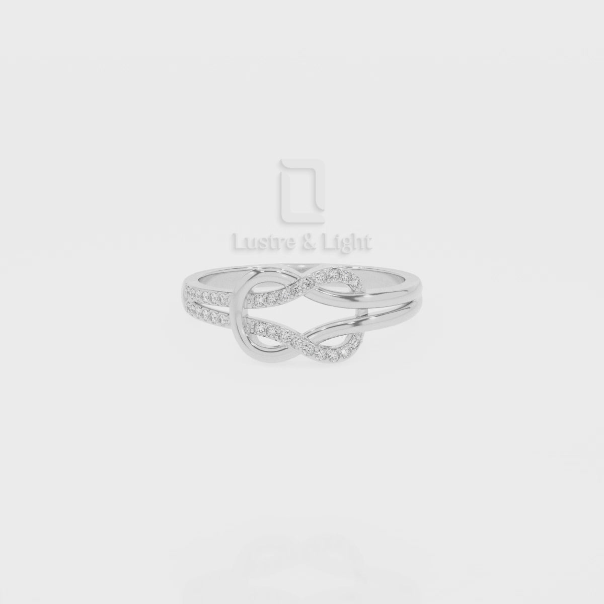 Natural Pink Tourmaline Infinity Knot Promise Rings for Women