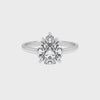 lab grown moissanite pear solitaire engagement ring