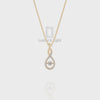 Natural Black Onyx Infinity Pendant Necklace with Moissanite (18" Chain)