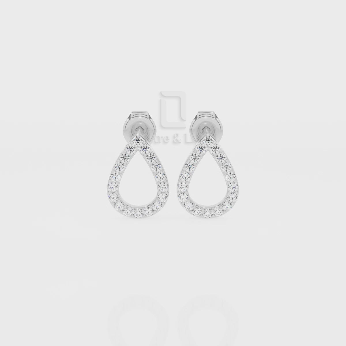Natural Citrine Teardrop Stud Earrings for Women