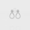 Natural Citrine Teardrop Stud Earrings for Women