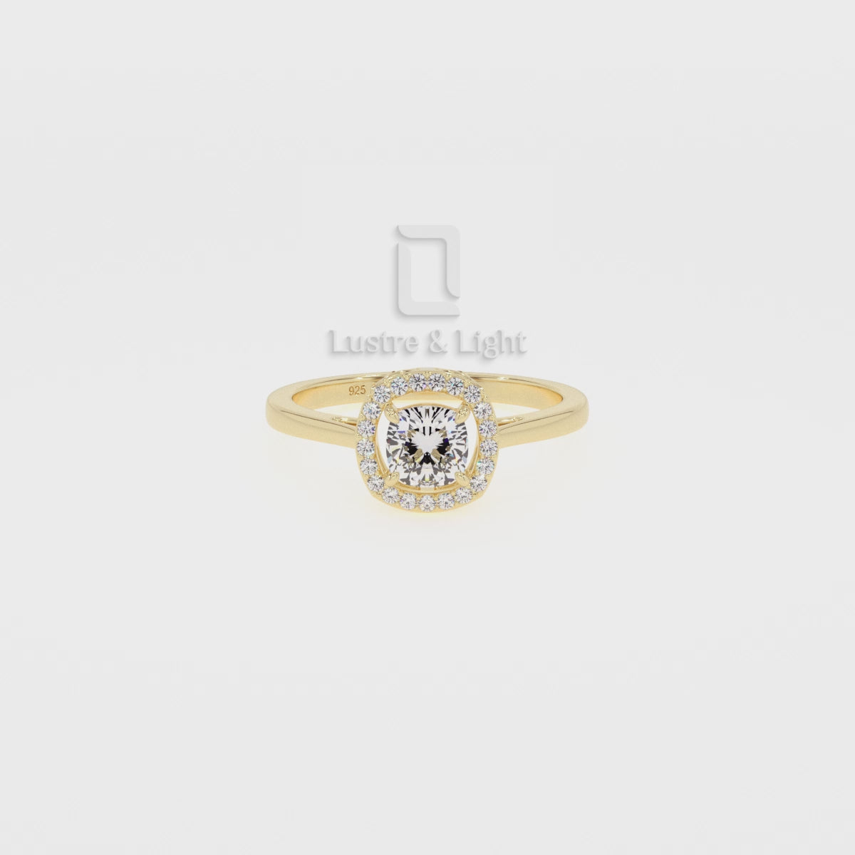 Moissanite Solitaire Halo Engagement Rings for Women