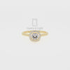 Moissanite Solitaire Halo Engagement Rings for Women