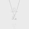 Moissanite Initials Pendant Necklace for Women with 18" Chain
