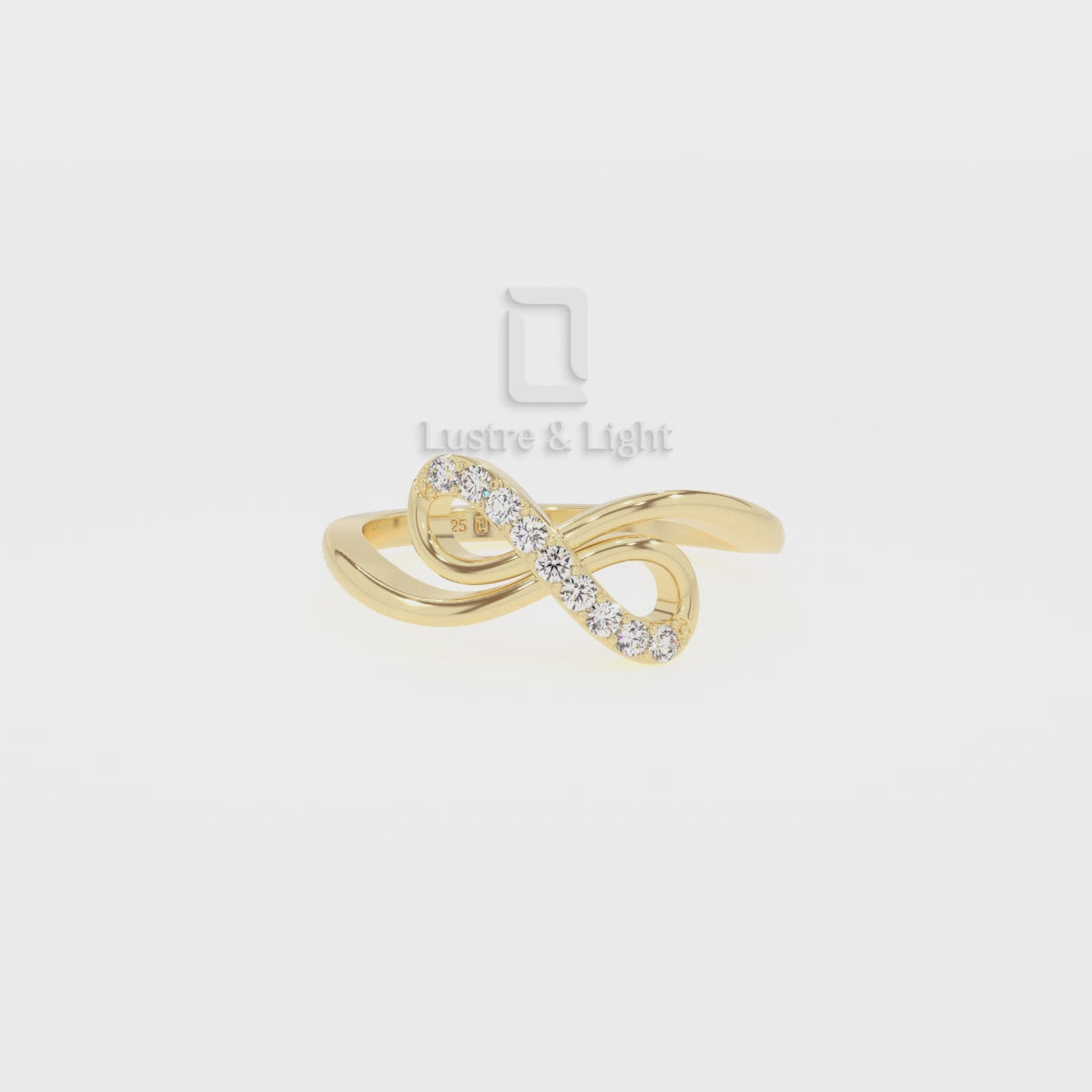 Natural Blue Sapphire Infinity Promise Rings for Women