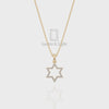 Natural Black Onyx Star of David Pendant Necklace with 18" Chain