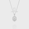 Natural Black Onyx Designer Pendant Necklace with Moissanite (18" Chain)