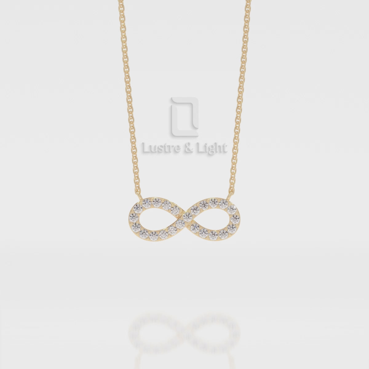 Natural Black Onyx Infinity Pendant Necklace with 18" Chain