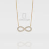 Natural Black Onyx Infinity Pendant Necklace with 18" Chain