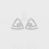 Natural Citrine Triangle Stud Earrings for Women