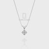 Moissanite V-Bale Solitaire Pendant Necklace with 18" Chain