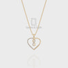 Natural Black Onyx Infinity Heart Pendant Necklace with 18" Chain