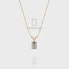 Moissanite V-Bale Solitaire Pendant Necklace with 18" Chain