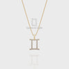 Moissanite Gemini Zodiac Sign Pendant Necklace with 18" Chain