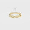 Natural Pink Tourmaline Twisted Wedding Band Rings for Women