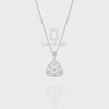 Natural Black Onyx Designer Pendant Necklace with Moissanite (18" Chain)