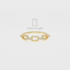 Natural Pink Tourmaline Interlocking Wedding Band Rings for Women