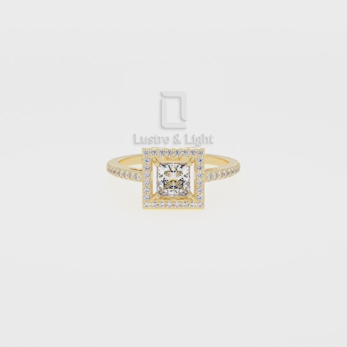 Moissanite Solitaire Halo Engagement Rings for Women
